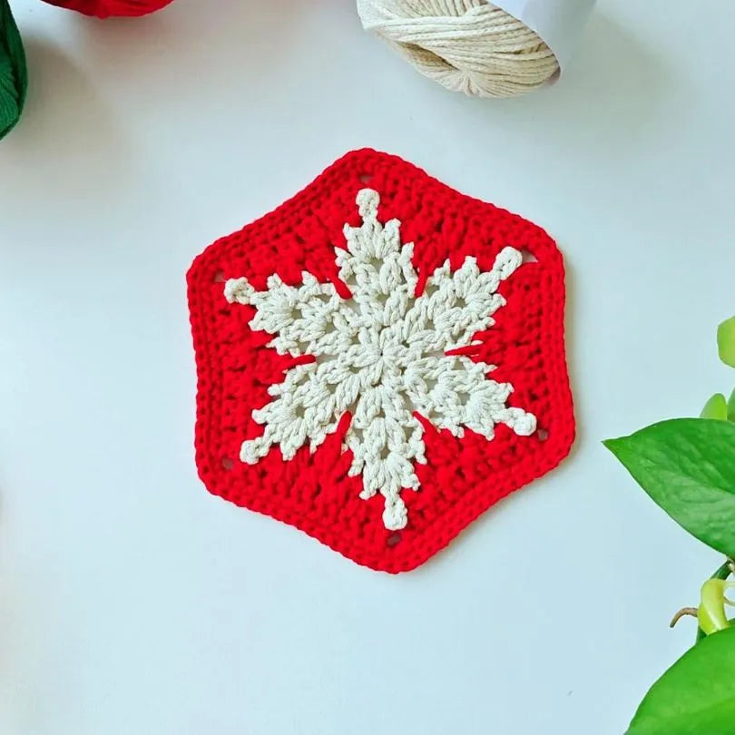 8in1 festive crochet coaster pattern