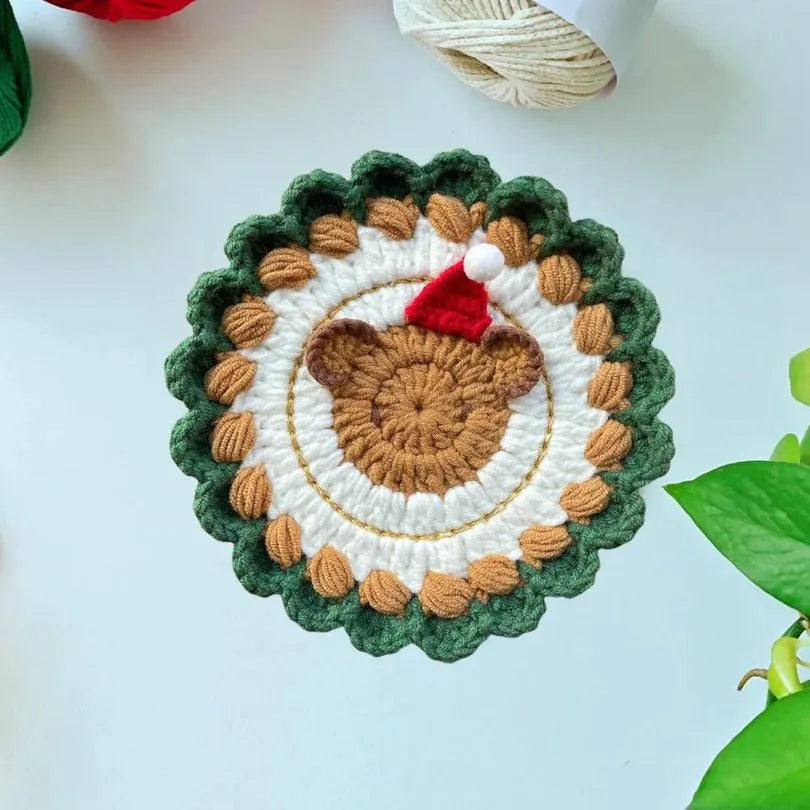 8in1 festive crochet coaster pattern