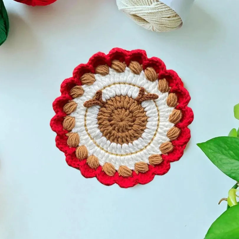 8in1 festive crochet coaster pattern