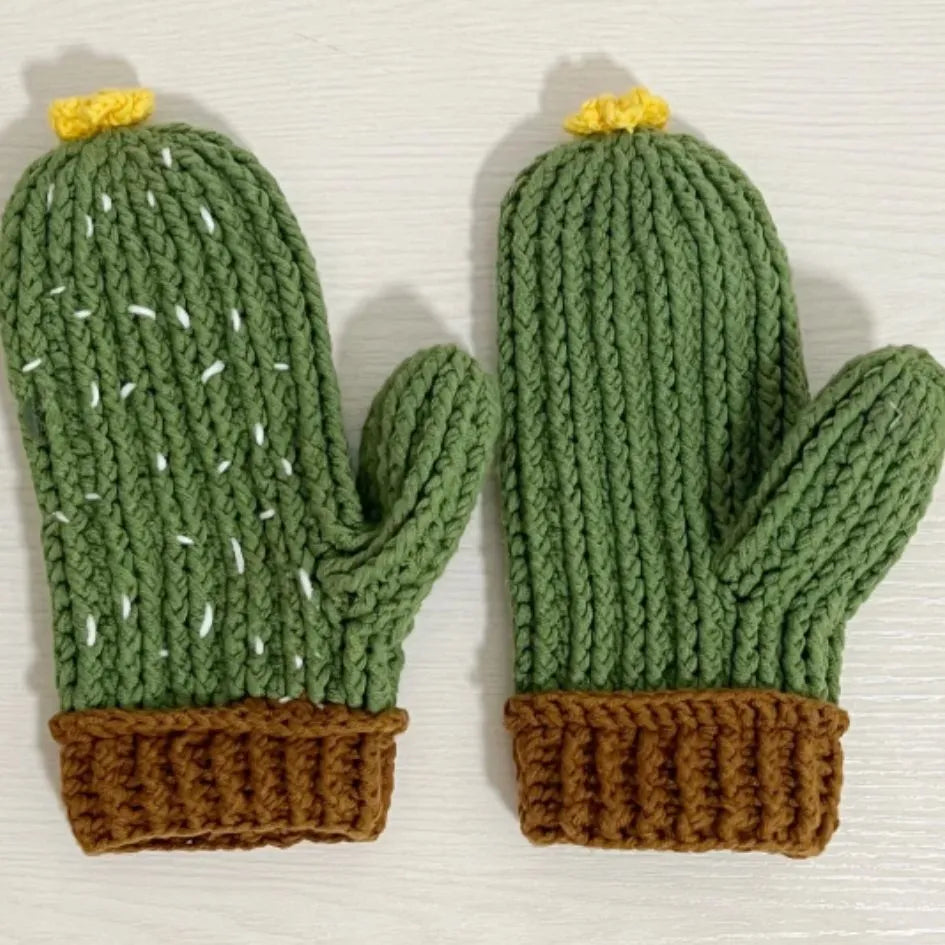 adorable cactus gloves crochet pattern