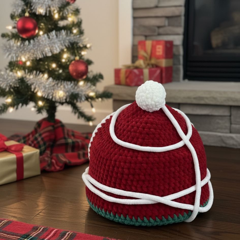 santa pod cave cat crochet pattern