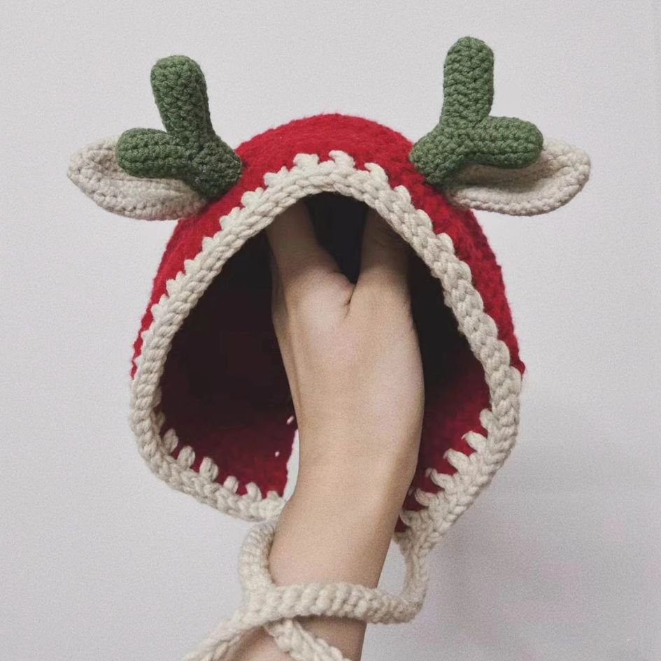 christmas deer hat crochet pattern