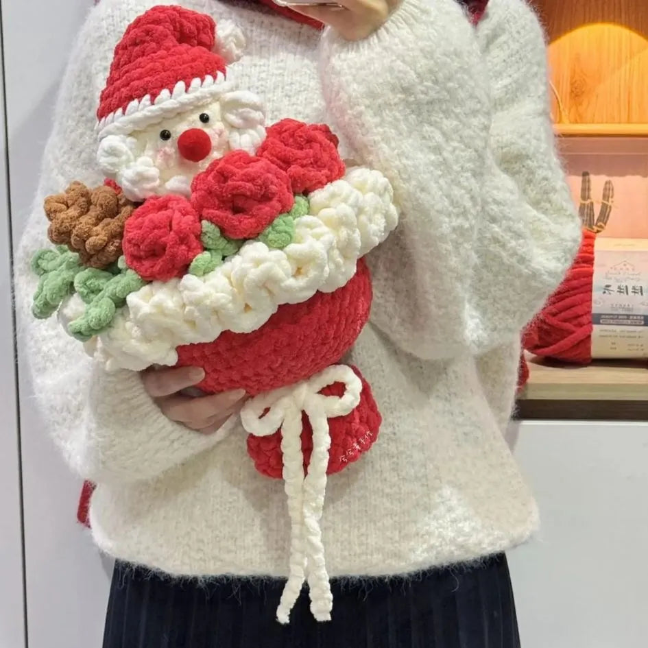 santa flower bouquet crochet pattern