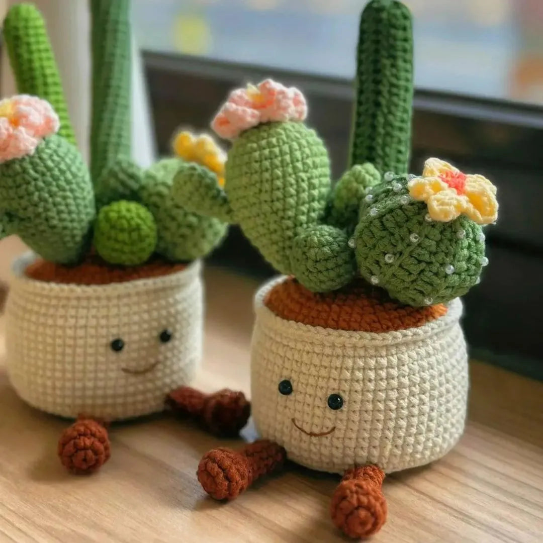 cactus potted plant crochet pattern