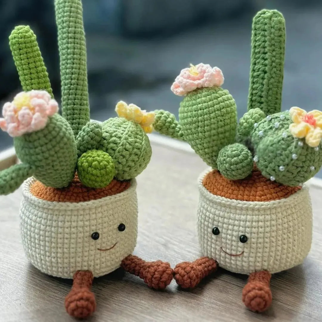 cactus potted plant crochet pattern
