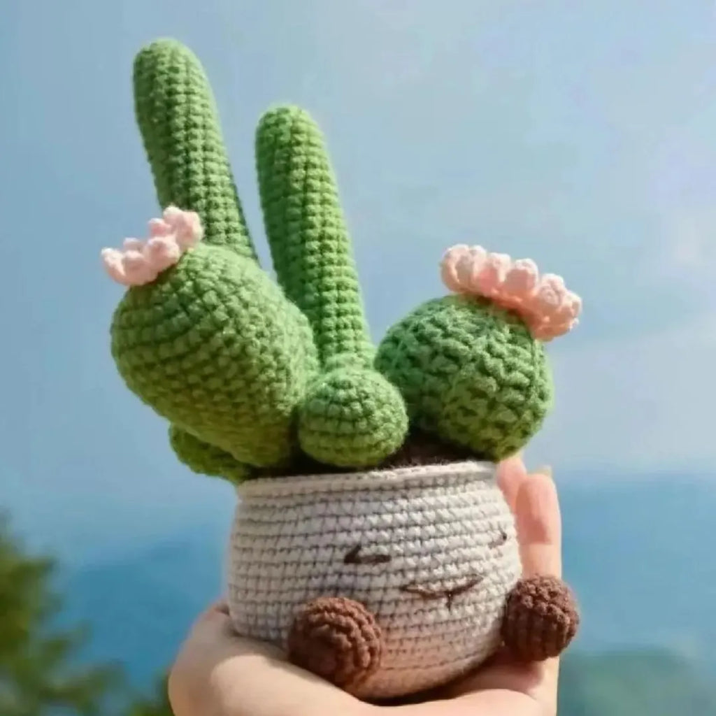 cactus potted plant crochet pattern