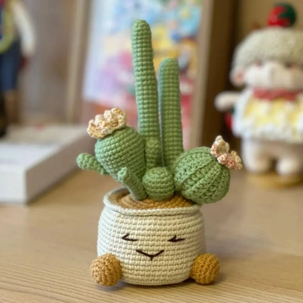 cactus potted plant crochet pattern