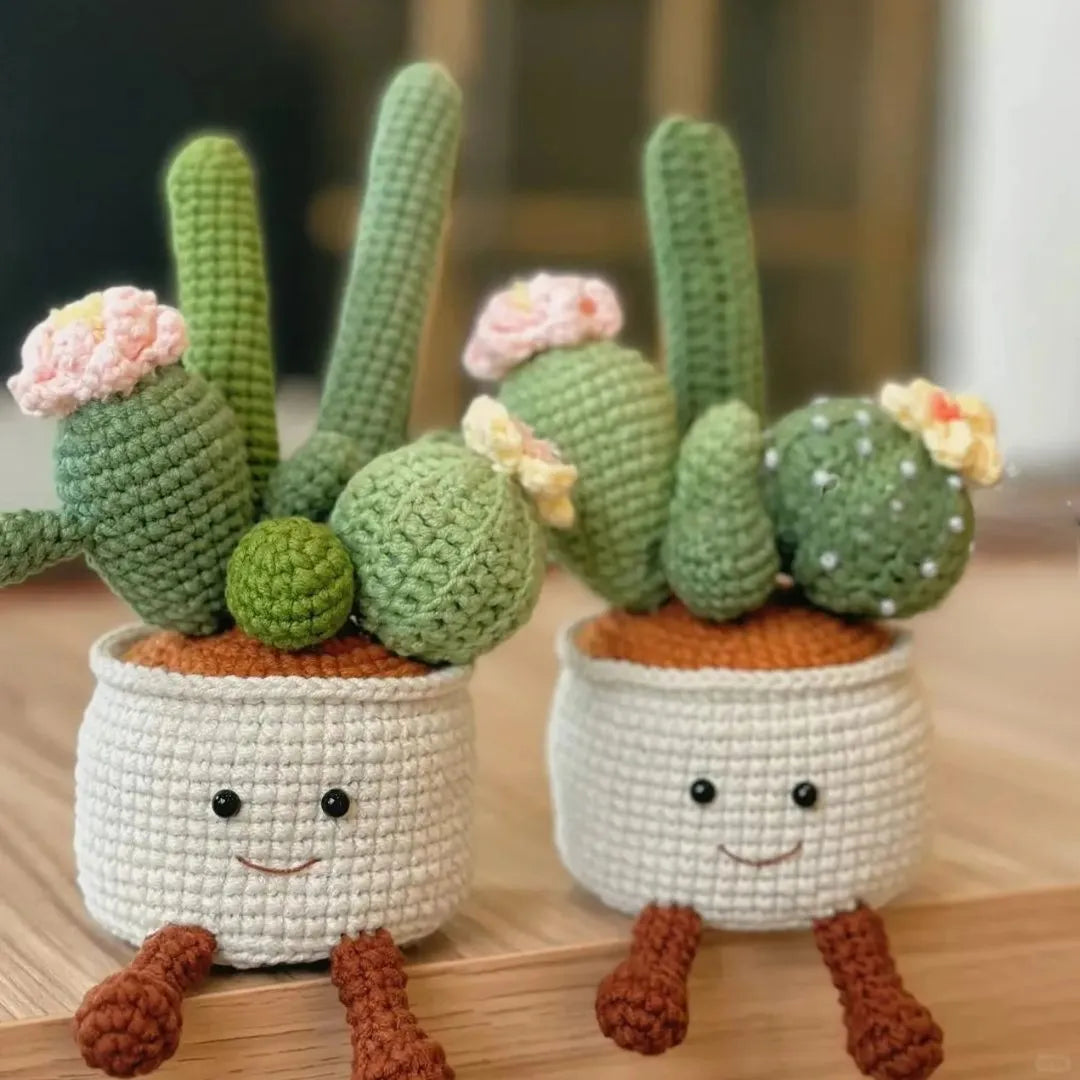 cactus potted plant crochet pattern