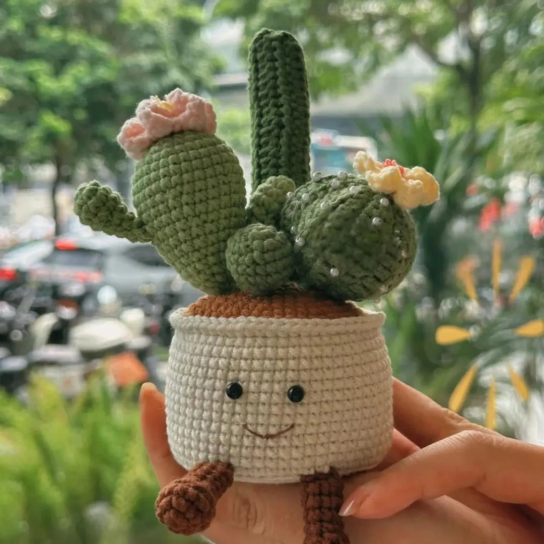 cactus potted plant crochet pattern