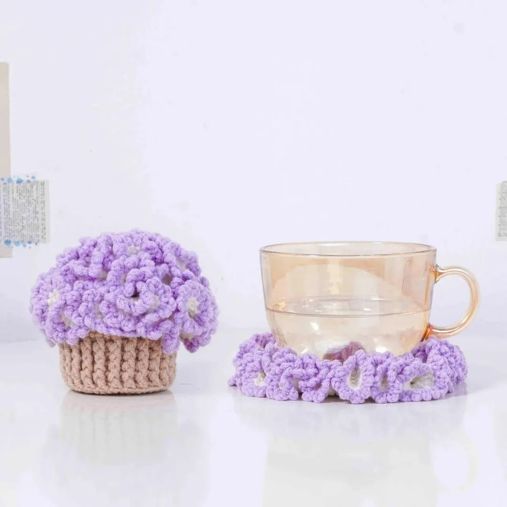 bloomy coaster pot crochet pattern bundle