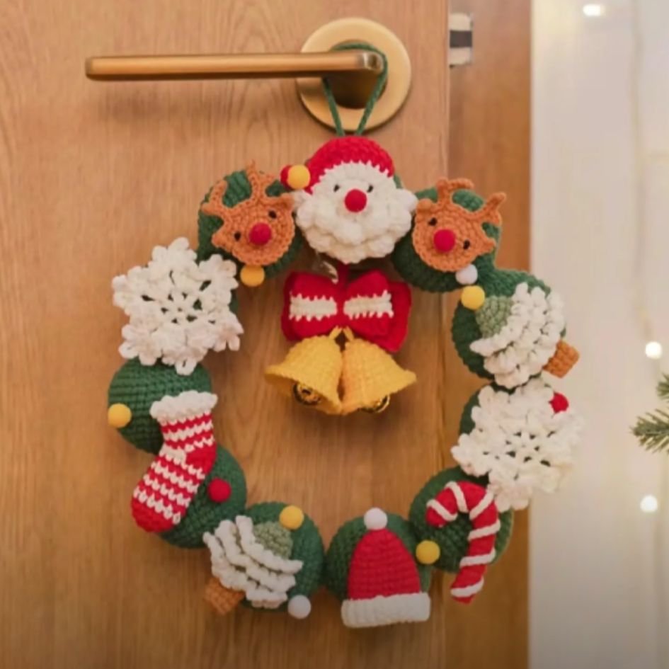 3in1 christmas wreath crochet pattern